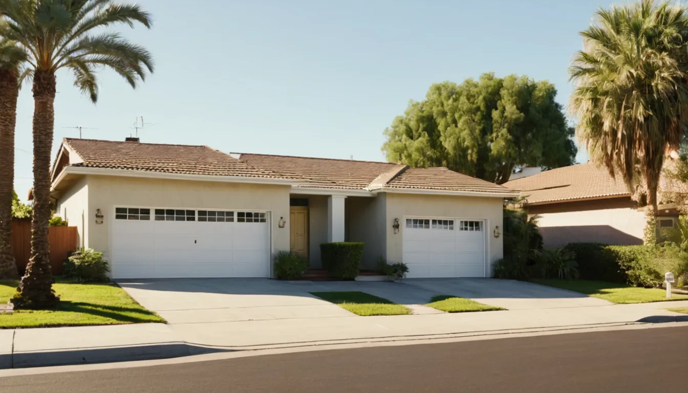 Typical homes with garages across the Palo Alto area